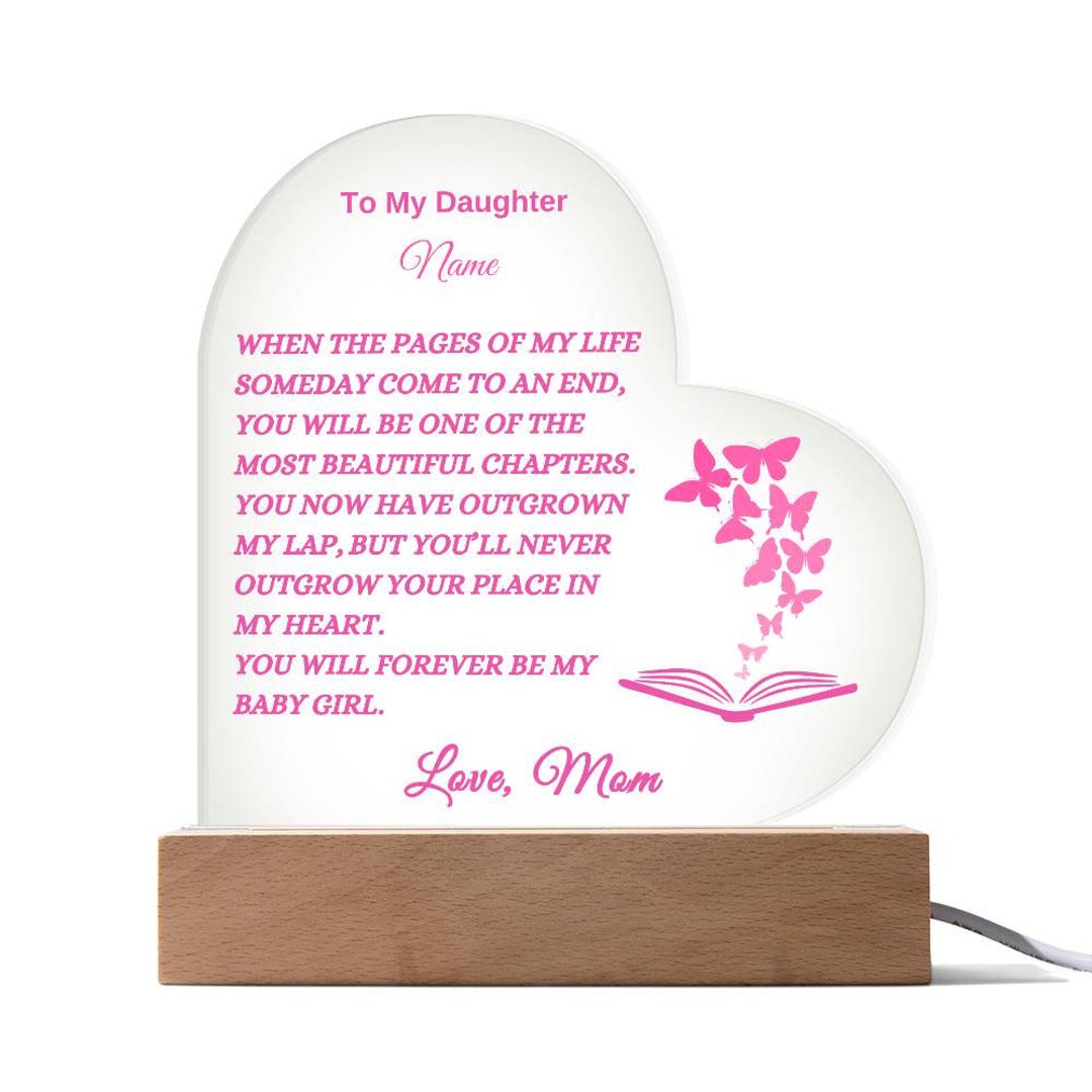 Personalized To My Daughter Heart Acrylic Plaque - Gift Idea For Daughter - I'm Always Here For You main image 0