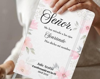 Diario de Confirmación Personalizado / Regalo Católico para Confirmación / Cuaderno Espiritual para ahijada / Regalo Religioso para Confi