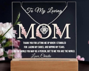 Conjunto de placa y collar acrílico personalizado: Para mi querida mamá