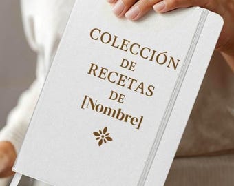 Libro de recetas personalizado en español • Elegante recuerdo familiar