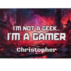 Personalized Gaming Mat. Gift for Him, Gift for Her.