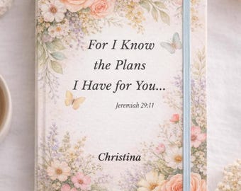 Diario cristiano floral Jeremías 29:11: Fe, esperanza y ánimo (14 x 21,5 cm)