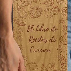 Libro de Recetas Personalizado – Cuaderno de Cocina Rústico para Mamá, Abuela o Parejas de Recien Casados – Regalo de Cocina para Fami