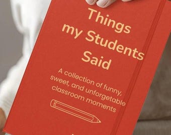 Diario personalizado con citas para profesores • Recuerdos divertidos de estudiantes