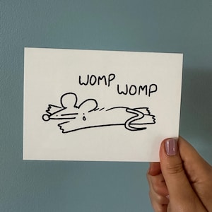 WOMP WOMP rat Tinyratdays postcard
