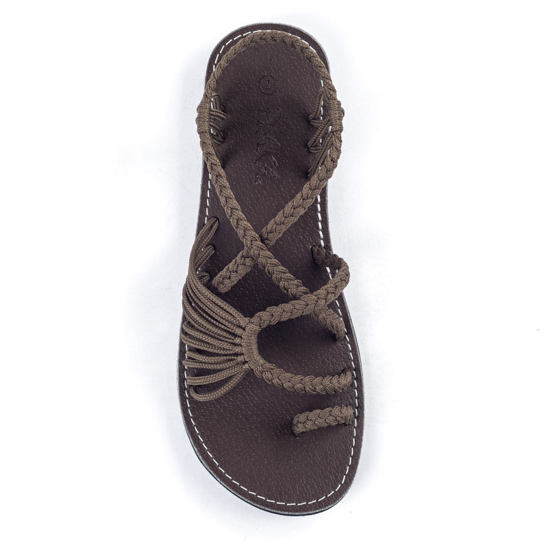 Plaka Palm Leaf Flat Summer Sandals for Women | Perfect for The Beach Walking & for Dressy Occasions | Taupe 