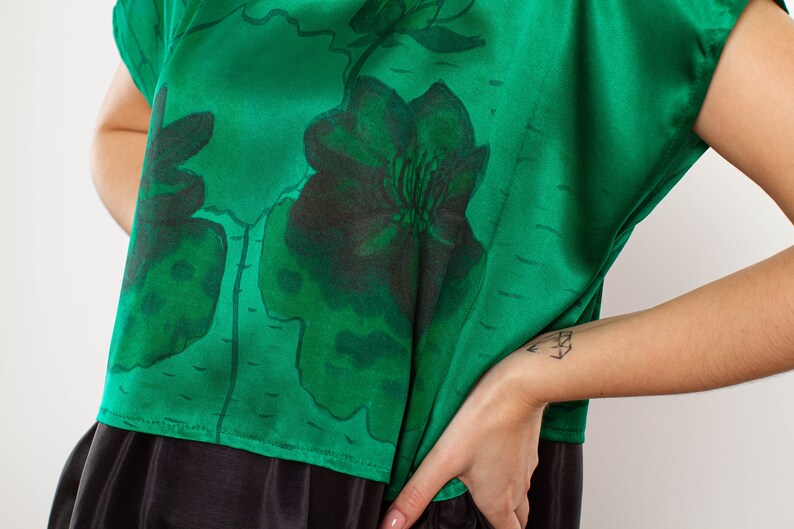 Silk blouse hand decorated