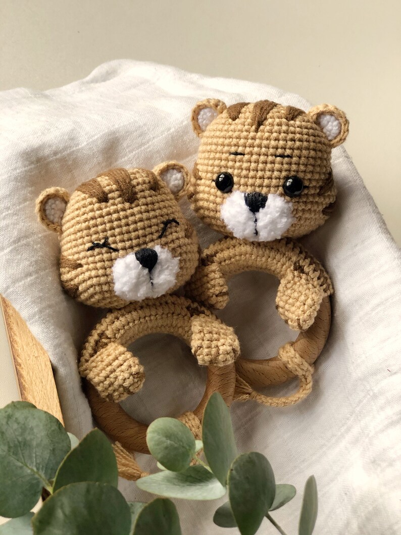 Crochet Pattern Tiger Baby Rattle/safari Animal Toy/easy to | Etsy