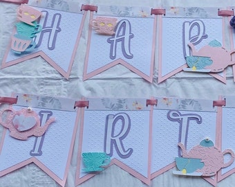 Tea party theme banner