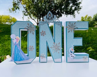 Cardstock Frozen 3D letters