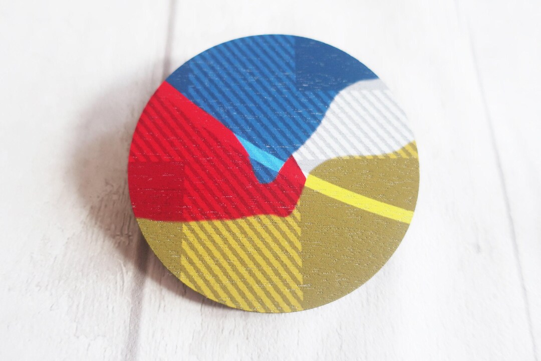 Modern Pin Design Modern Art Pin Large Geometric Wood Brooch Bold Abstract Statement - Etsy