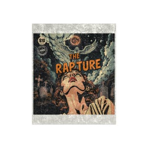 Vintage Comic Cover &#39;The Rapture&#39; Samt Decke - Gemütlicher Dark Fantasy Überwurf, Dark Fantasy Home Decor, Geschenkidee