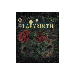 Dark Fantasy Gothic Labyrinth Rose Velvet Blanket | Home Decor, Gift for Her, Movie Night Essential, Warmth & Comfort, Bedroom Accessory