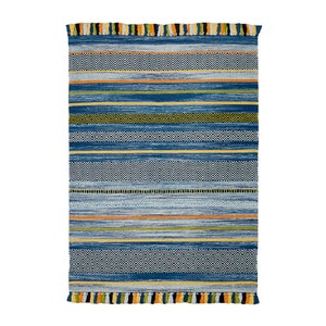 Moroccan Blue Kilim Rug, Tribal Rug, Blue Kelim, Soft Rug Pad, Bohemian Decor, Tribal Print Rug, Boho Rug, Large Kilim Rug, 120x170cm,