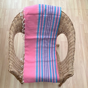 Pink Fouta Towel, Tunisian Cotton Hammam Towel, Turkish Peshtemal, Quick Dry Beach Towel, Cotton Fouta Towel, Pink Towel, Spa Gym Towel