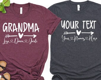 Download Grandma Shirt With Grandkids Names Etsy