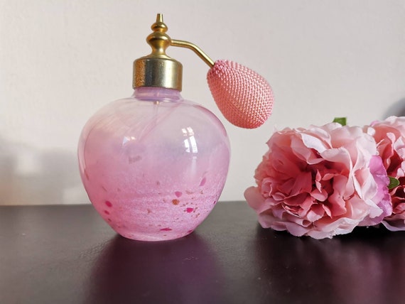 Vintage/Antique Pink Art glass Perfume Atomiser