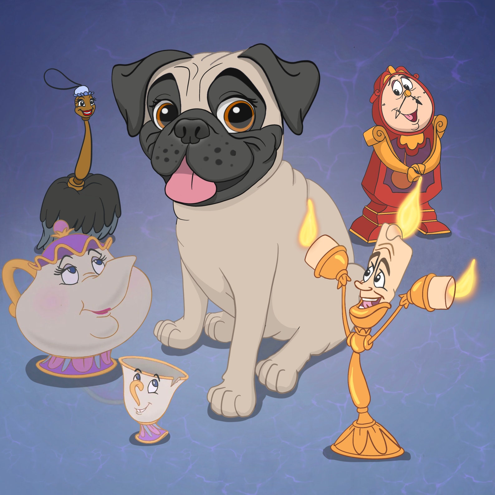 Disney style pet portrait EXTRA ADDITIONS Etsy