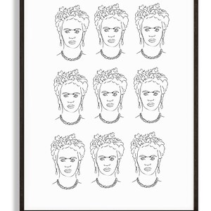Printable Frida Kahlo Illustration PDF - Etsy
