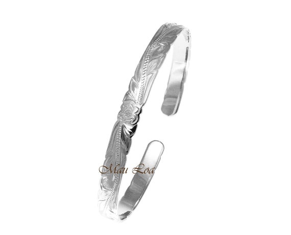 6mm Sterling Silver Black Scroll with Turtle Band 6mm Sterling Silver Black Scroll with Turtle Band