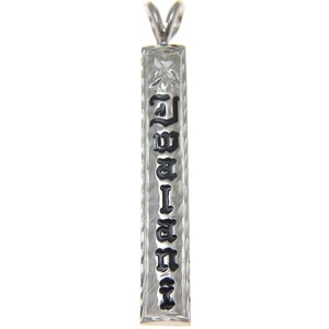 925 sterling silver custom made enamel personalized name Hawaiian plumeria heirloom 6mm 8mm 10mm pendant