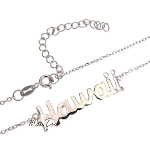 925 Sterling Silver Hawaiian Hawaii Shinny Plate Necklace Chain Included 16+2&quot;