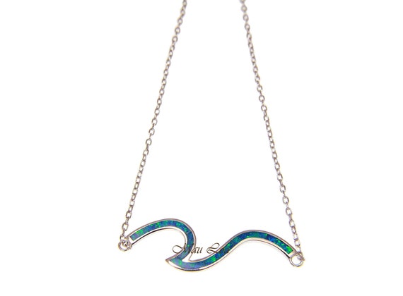 ウェーブ バー スターリング シルバー S925 ネックレス ハワイ 925 スターリング シルバー ハワイアン オーシャン ウェーブ
