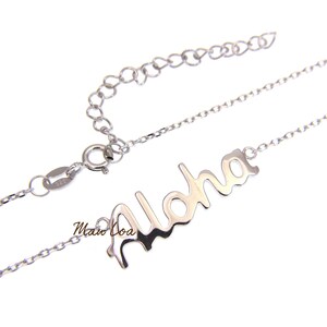 925 Sterling Silber Hawaiian Aloha Shinny Plättchen Halskette Kette inklusive 16+2&quot;