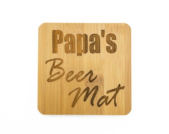 Personalised Bamboo Coasters | Beer mat | Coasters
