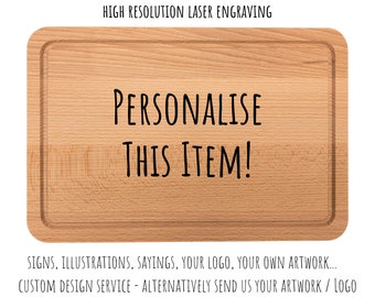 Personalised Chopping Board | Engraved Wood | Beech Wood | Housewarming Gift | 30cm x 20cm