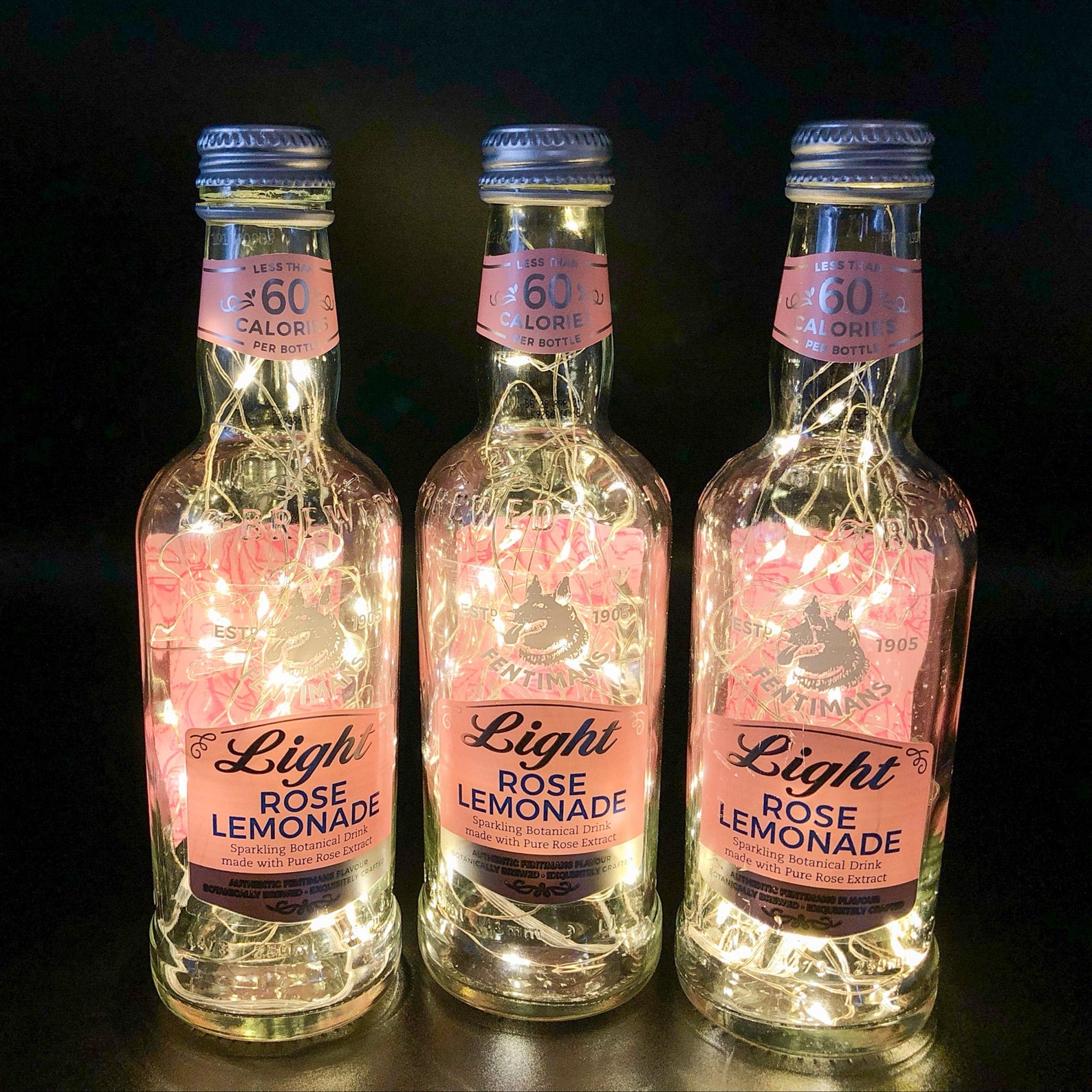 Rose Lemonade Bottle Light 2 pack Table Decoration Etsy