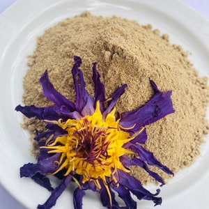ORGANIC Blue Lotus Flower Powder (Nymphaea Caerulea) | Blue Water Lily Flowers Powdered