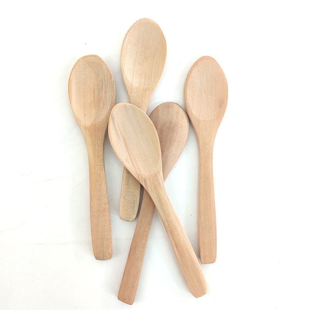 1/5Pcs kitchen wooden spoon bamboo cooking utensil tool soup teaspoon caterMYRDE 