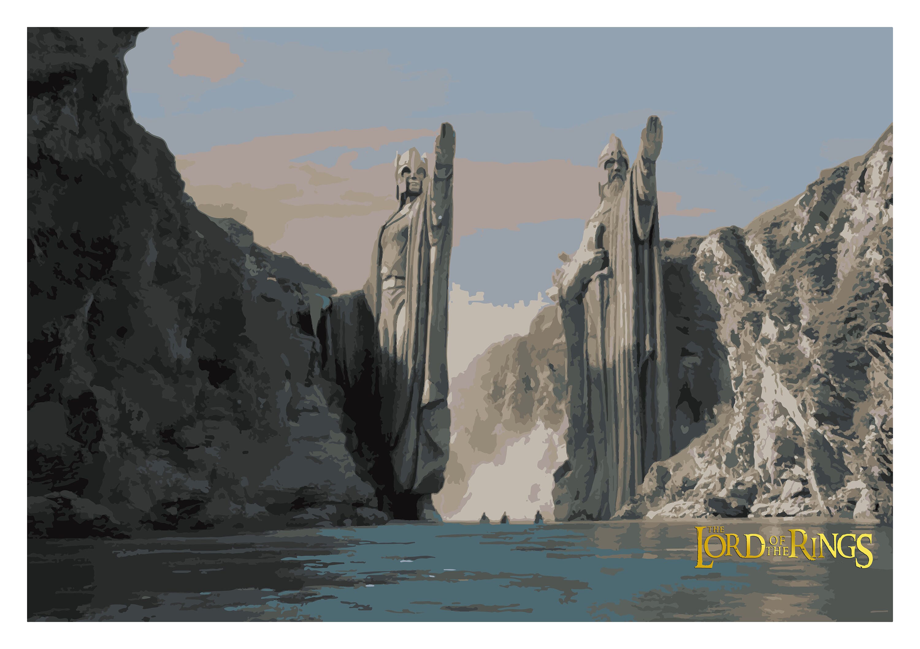 Lord Of The Rings Middle Earth Statues Gates Of Argonath Top Etsy