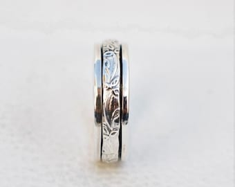 Solid 925 Sterling Silver Spinner Ring Handmade Ring Statement Ring sr9926
