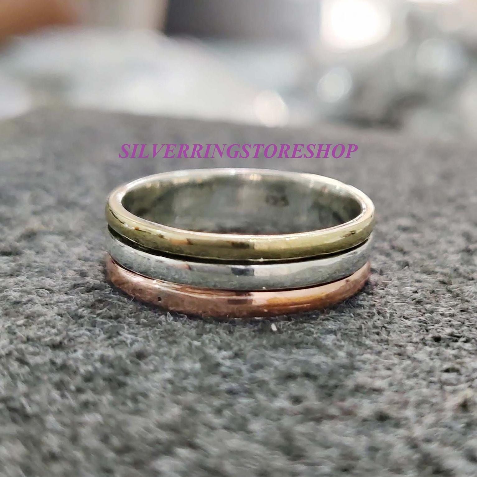 Spinner Ring, 925 Sterling silber Ring, Zierliche Ringe, Band Ring, Boho Ring, Fidget Ring, Handgemachter Ring, Frauen Ring, Sorgen Ring, Geschenk für Sie,