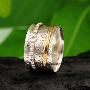925 Silver Ring, Anxiety Ring, Meditation Ring, Fidget Ring, Spinner Ring, Boho Ring, Thumb Ring, Women Ring, Handmade Ring, Gift For Her.