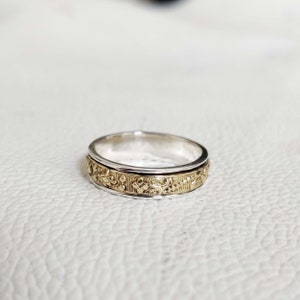 Spinner Ring, 925 Sterling silver Ring, Fidget Ring, Dainty Ring, Band Ring, Handmade Ring, Statement Ring, Handmade Ring, Gift For Her,,