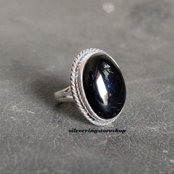 Buy Black Onyx Ring 925 Sterling Ring Worry Ring Women Ring