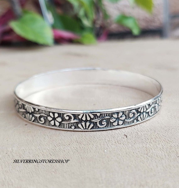Silver Bangle 925 Sterling Silver Bangle Women Bangle Band