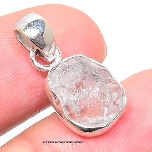 Herkimer Diamond Rough Pendant,  Natural Gemstone Pendant, Herkimer Necklace,Crystal Pendant, Herkimer Jewelry, Raw Stone Necklace, Pendants