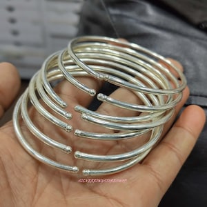 Dicke westindische Armreifen, Set mit 7 Armreifen, Sterlingsilber-Armreifen, handgefertigte Armreifen, Housewarming Geschenke, personalisierte Geschenke, Geschenke für Sie