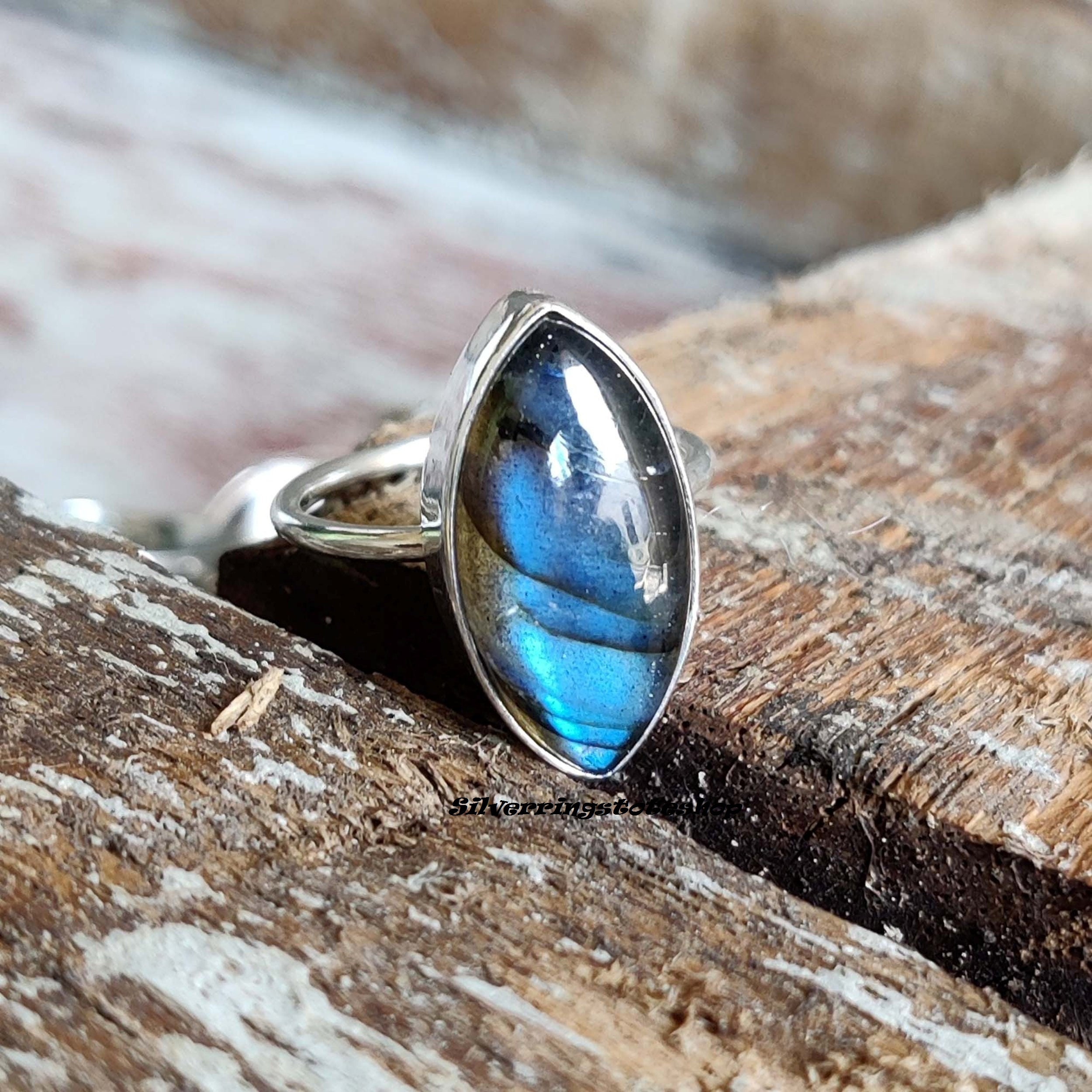 Anillo de labradorita natural anillo de plata de ley 925 anillo de mujer anillo hecho a mano anillo de labradorita anillo de promesa anillo de disenador regalo para ella Etsy Espana
