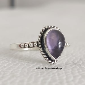 Beautiful Amethyst Ring, 925 Silver Ring, Handmade Ring, Statement Jewelry, Silver Band Ring, Amethyst Gemstone Ring, Gift For her, ///
