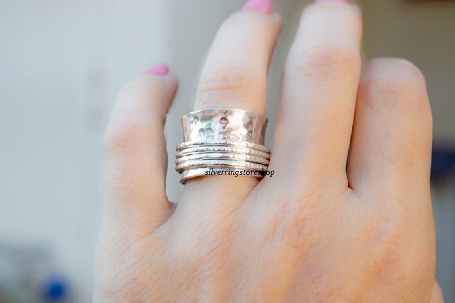 Anxiety Ring 925 Silver Ring Women Ring Thumb Ring Worry Etsy