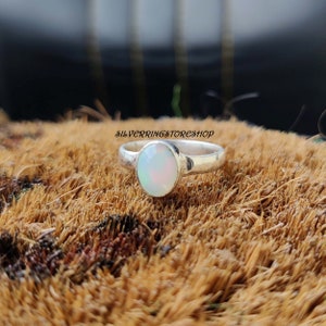 Opal stone ring, 925 Sterling silver ring, Women ring, Worry ring, Statement ring, Handmade ring, Dainty ring, Handcrafted ring,Gift For Her