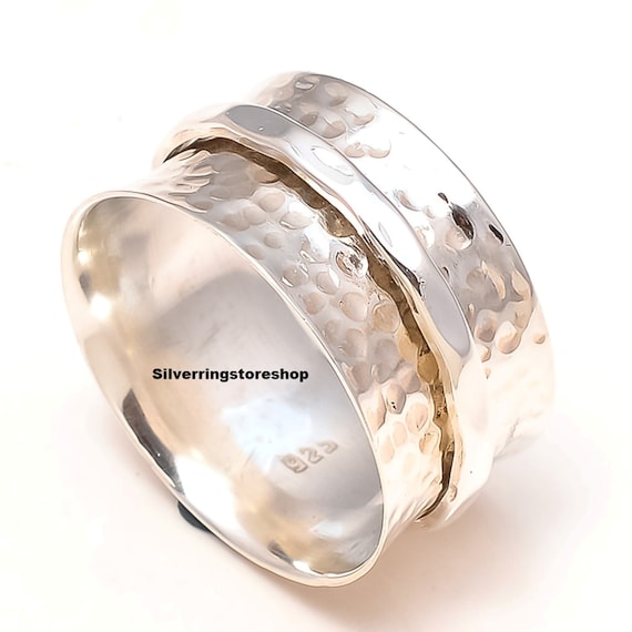 Spinner Ring, 925 Sterling Silver Ring, Worry Ring, Women Ring, Anniversary Ring, Meditation Ring, Anxiety Ring, Band Ring, Gift for her,