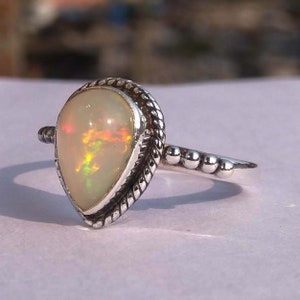 Ethiopian Opal Ring, 925 Solid Sterling Silver Ring, Handmade Ring, Women Ring, Beatiful Ring, Opal Stone Ring, Boho Ring, Gift For Her,Ring