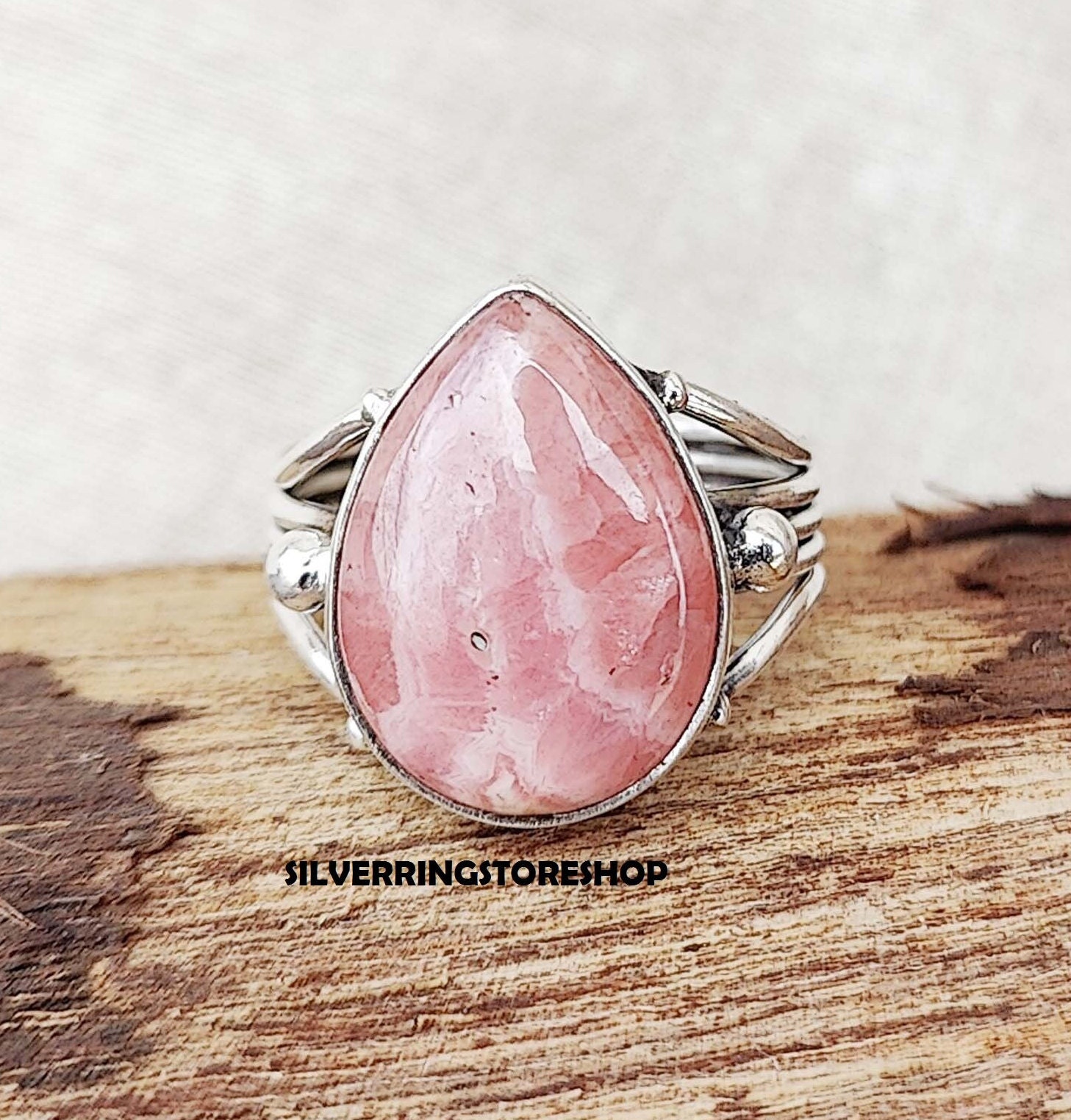 Rhodochrosite Ring - Etsy