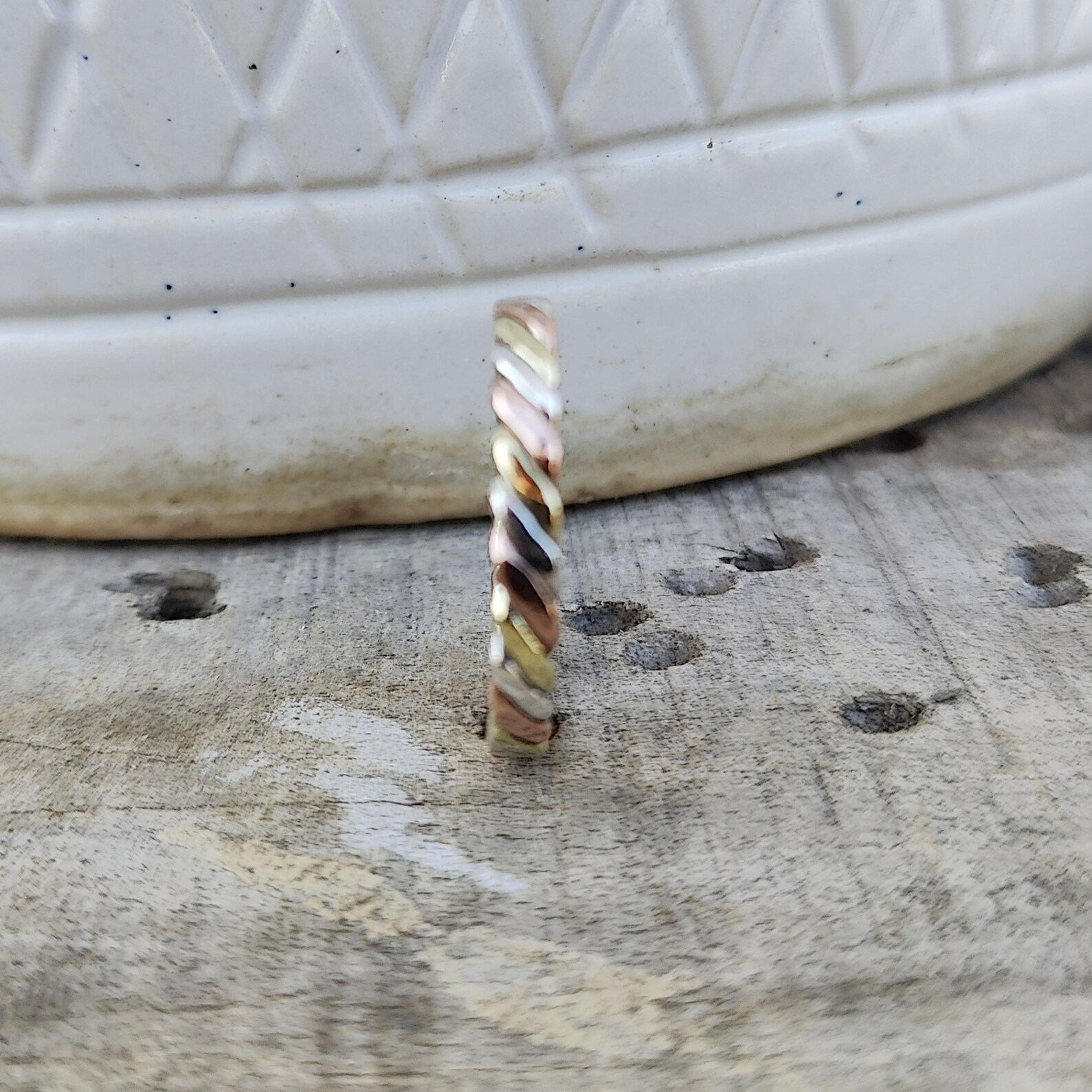 Three Metal Ringe Handmade 3 Metal Twist Band Ring: Silver, Copper, Brass - Etsy